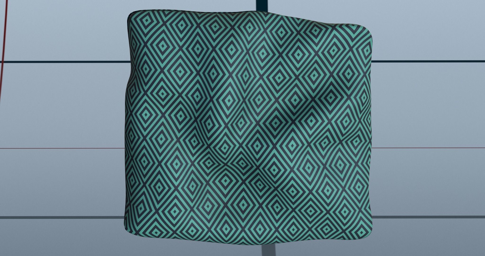 Bed PBR with blanket 3D model_8