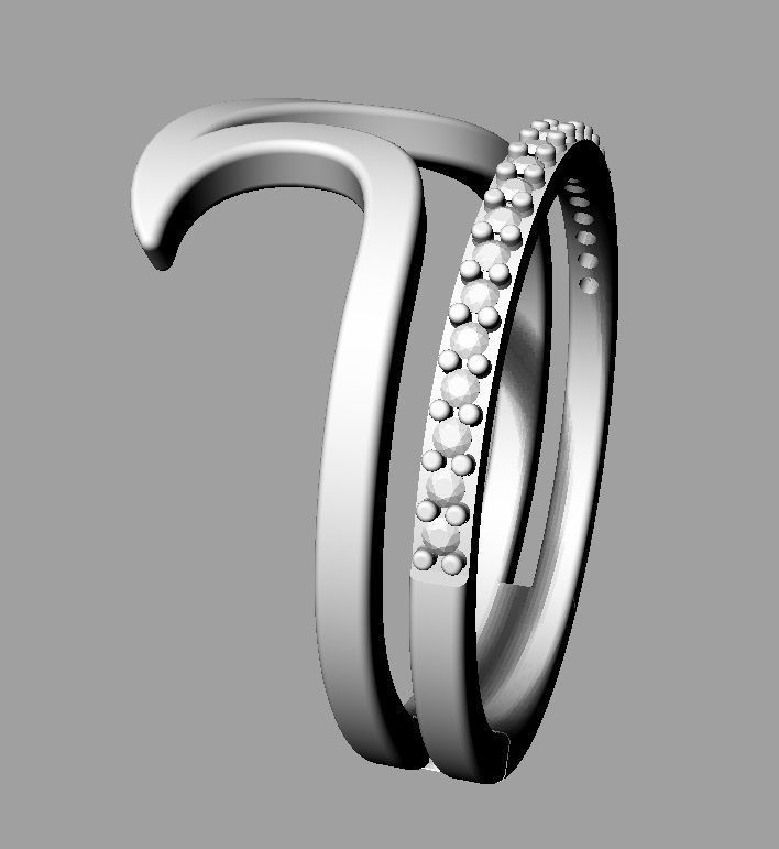 Sea Wave Ring 3D print model_13