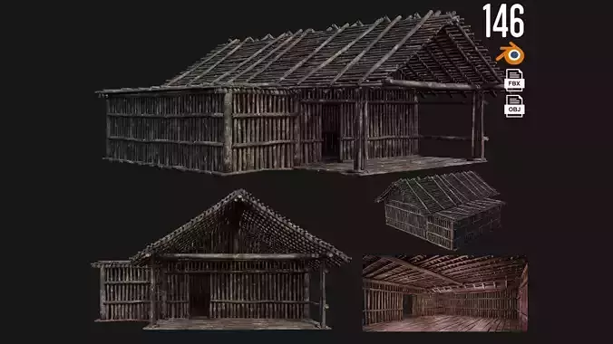 Old Wooden House 4K Textures GameReady 146