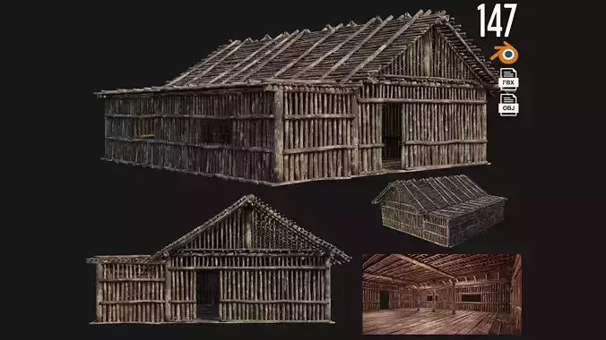 Old Wooden House 4K Textures GameReady 147