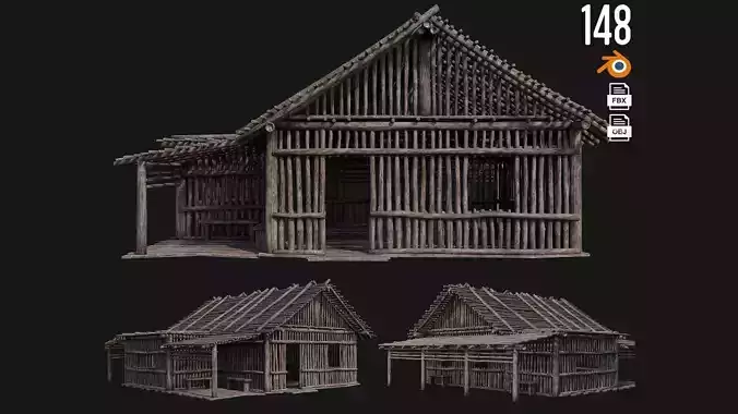 Old Wooden House 4K Textures GameReady 148