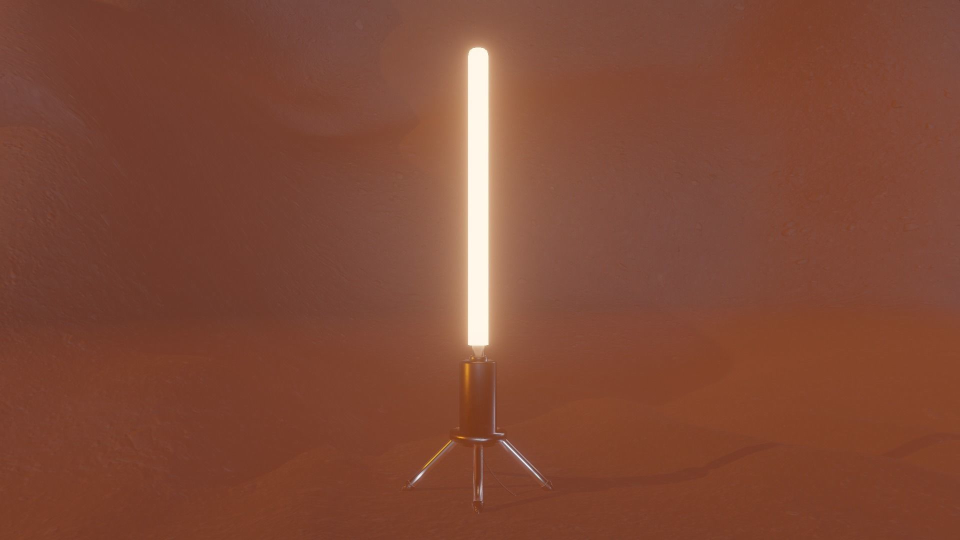 Scifi Standing light - Game Ready PBR 3D Model Low-poly 3D model_5