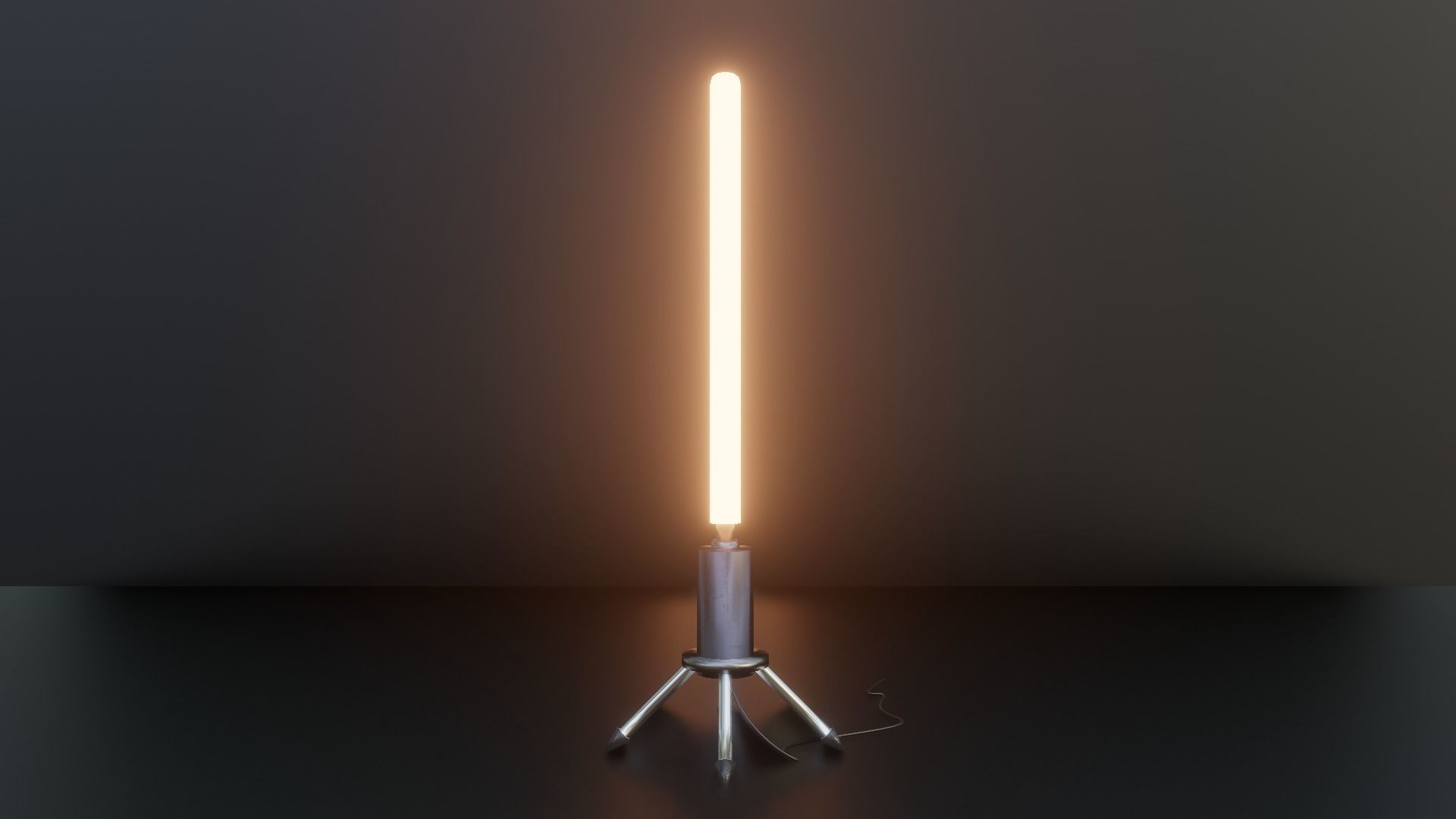 Scifi Standing light - Game Ready PBR 3D Model Low-poly 3D model_2
