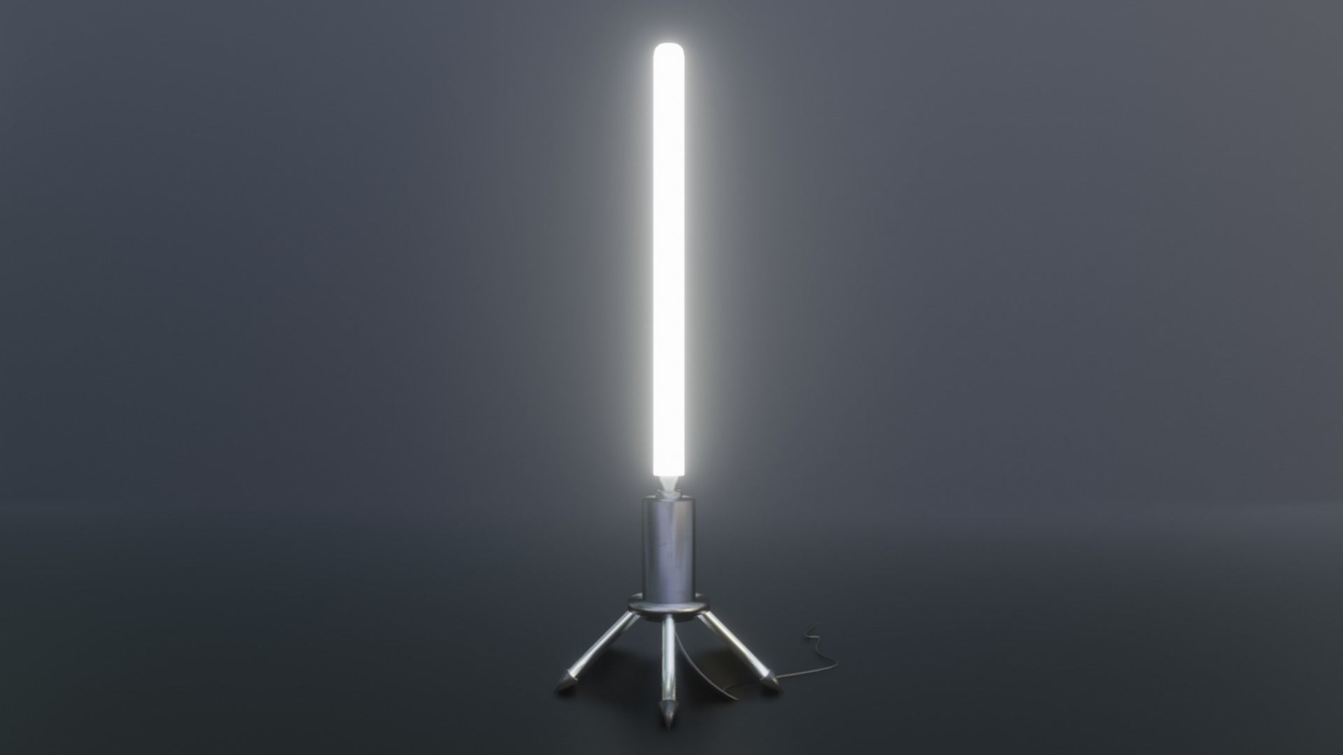 Scifi Standing light - Game Ready PBR 3D Model Low-poly 3D model_8