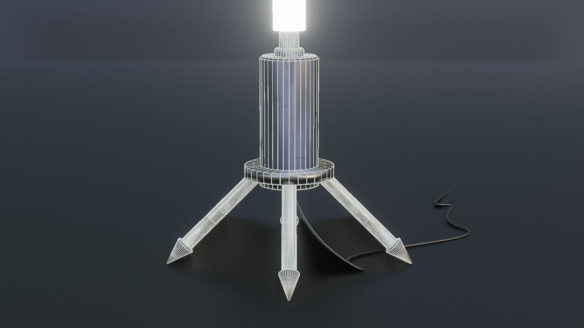 Scifi Standing light - Game Ready PBR 3D Model Low-poly 3D model_6