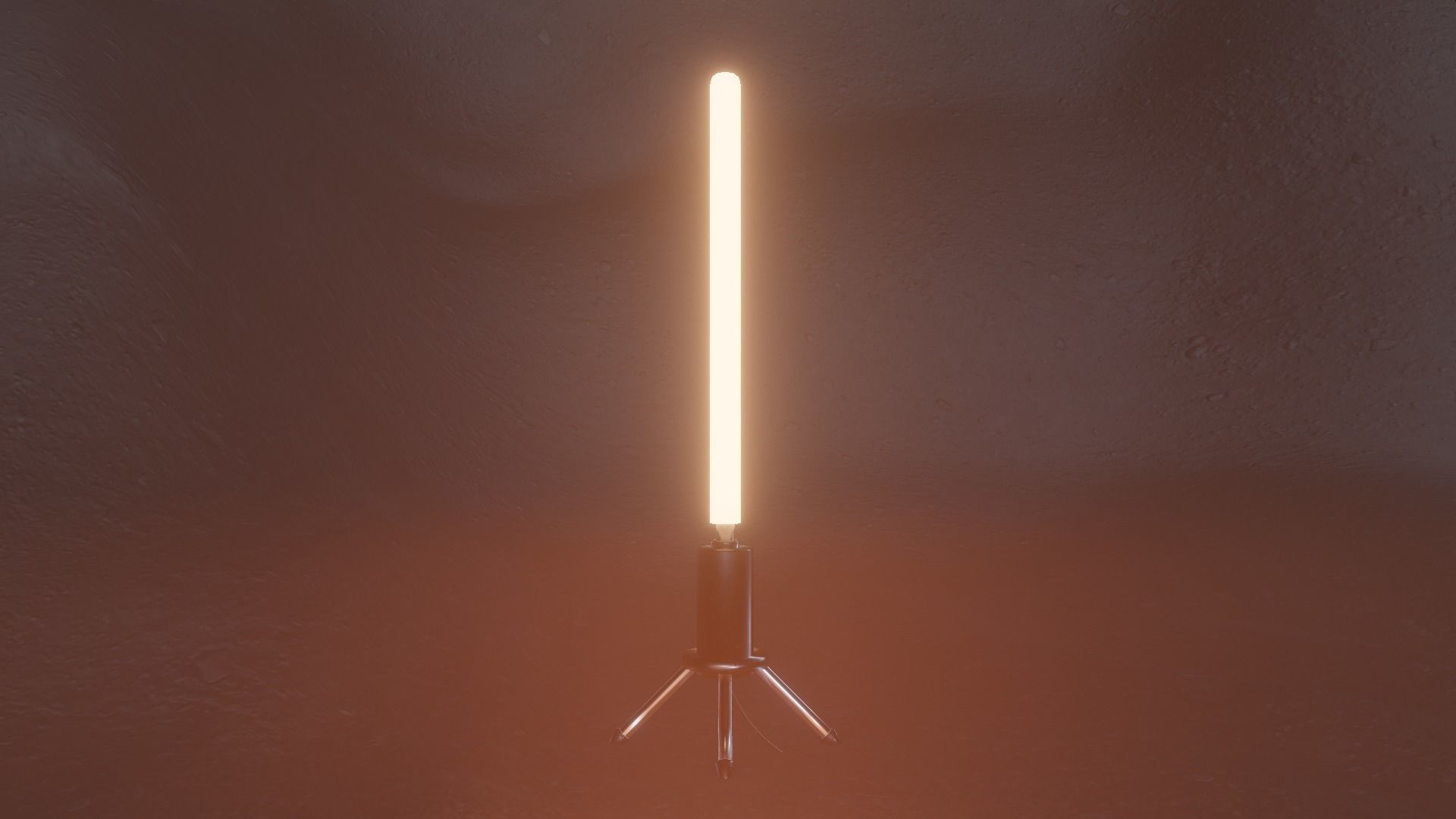 Scifi Standing light - Game Ready PBR 3D Model Low-poly 3D model_9