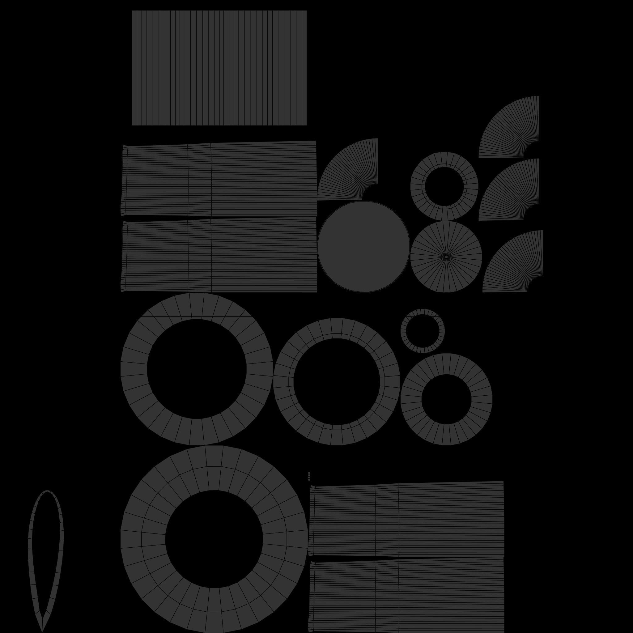 Scifi Standing light - Game Ready PBR 3D Model Low-poly 3D model_10