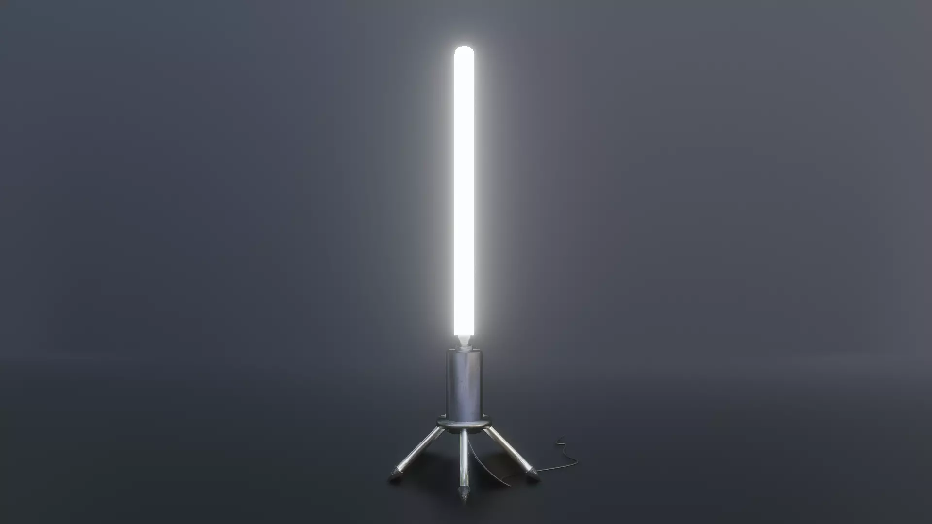 Scifi Standing light - Game Ready PBR 3D Model Low-poly 3D model_0