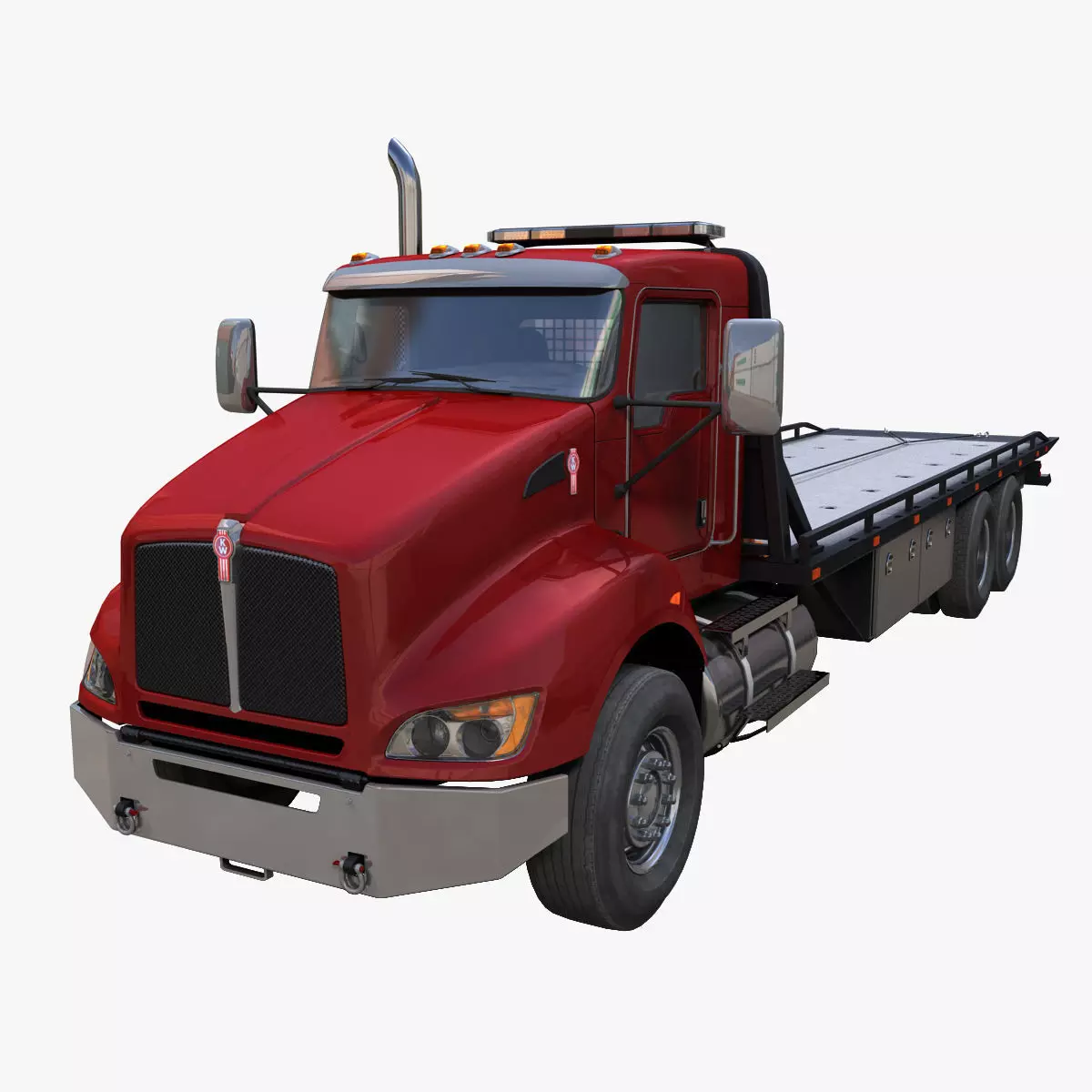 Kenworth tow truck Low-poly 3D model