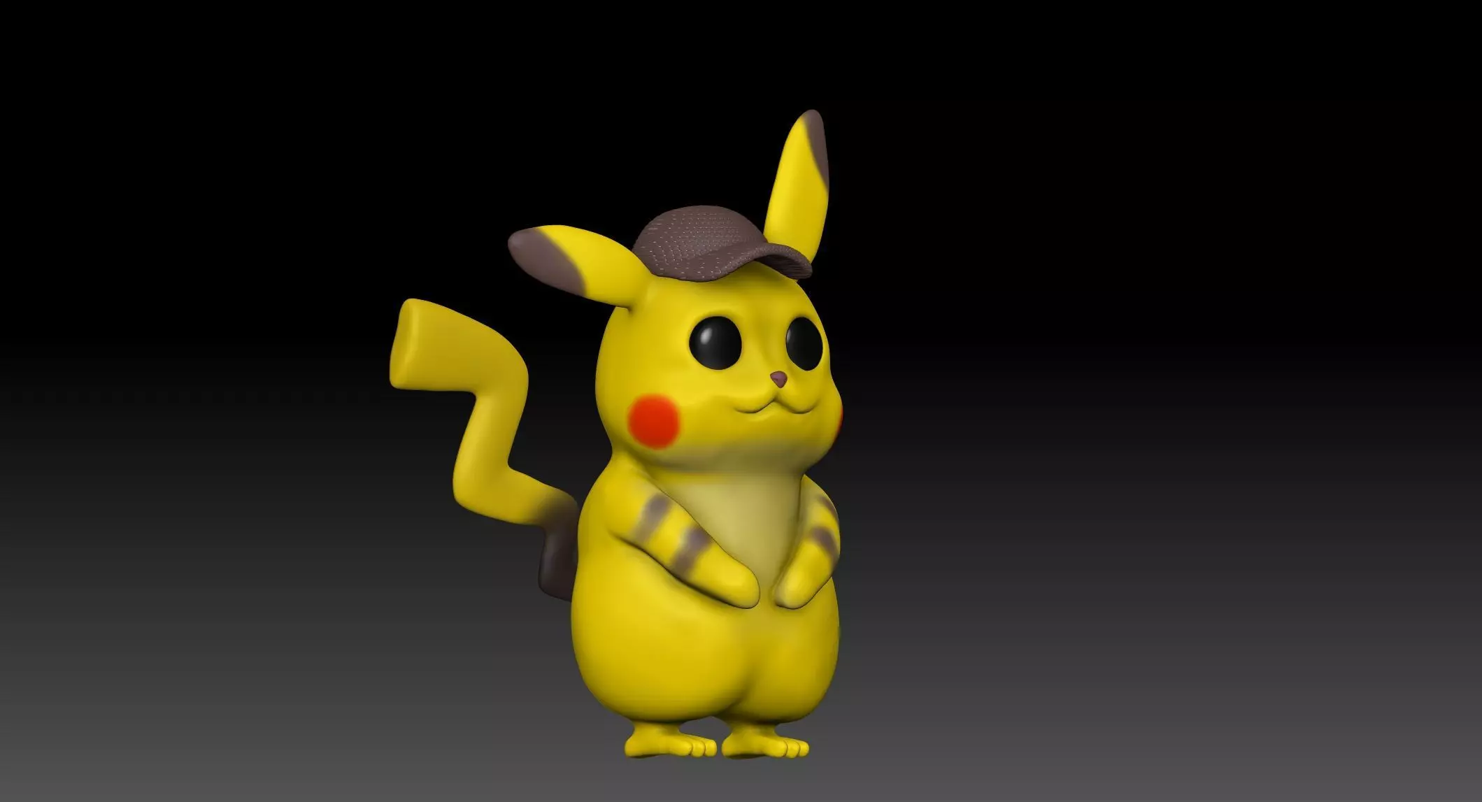 Pikachu 3D model character Free low-poly 3D model_0
