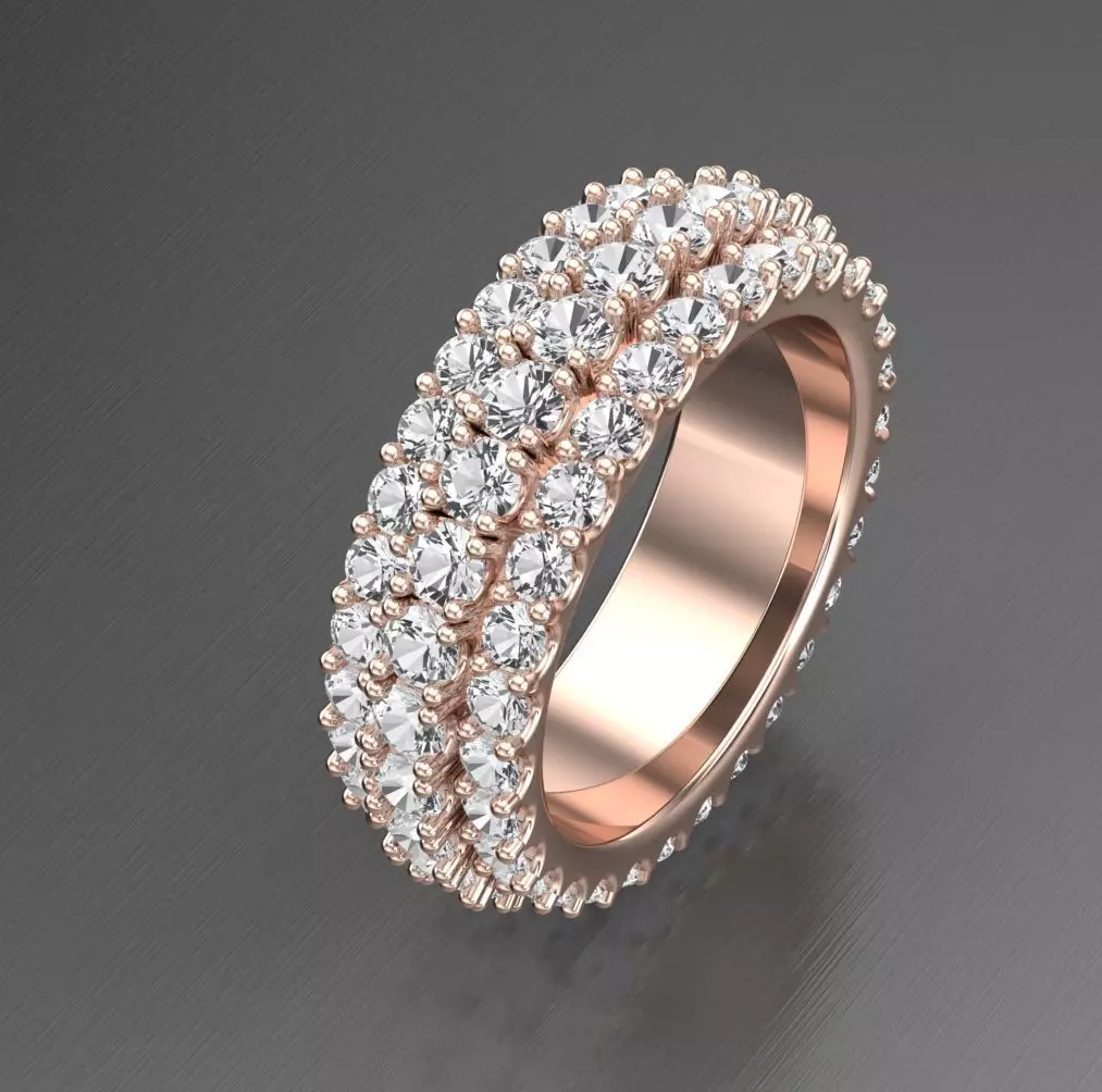 Solitaire Wedding Engagement Women Ring 3D print model