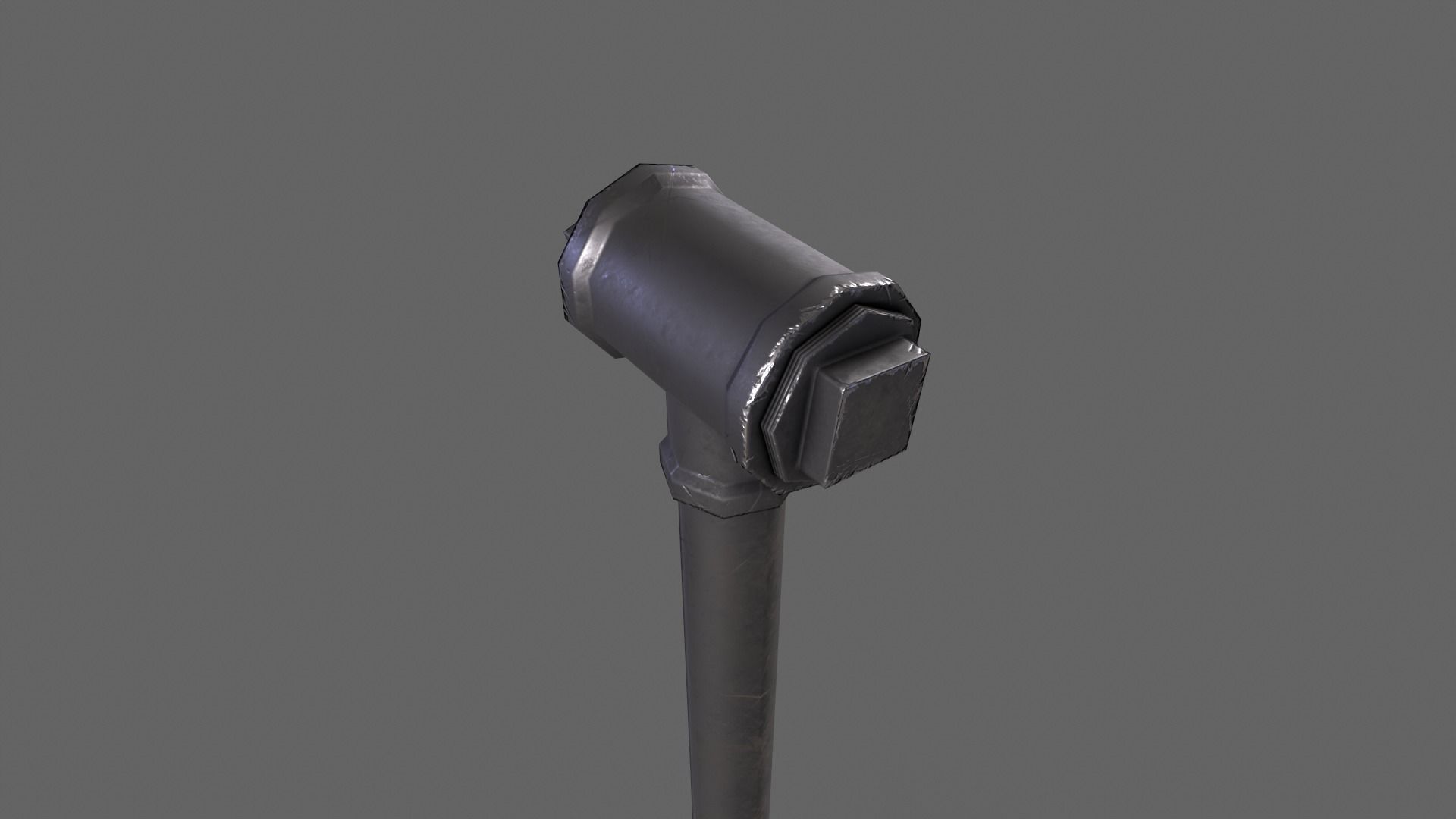 PBR Pipe Weapon V2b Low-poly 3D model_8