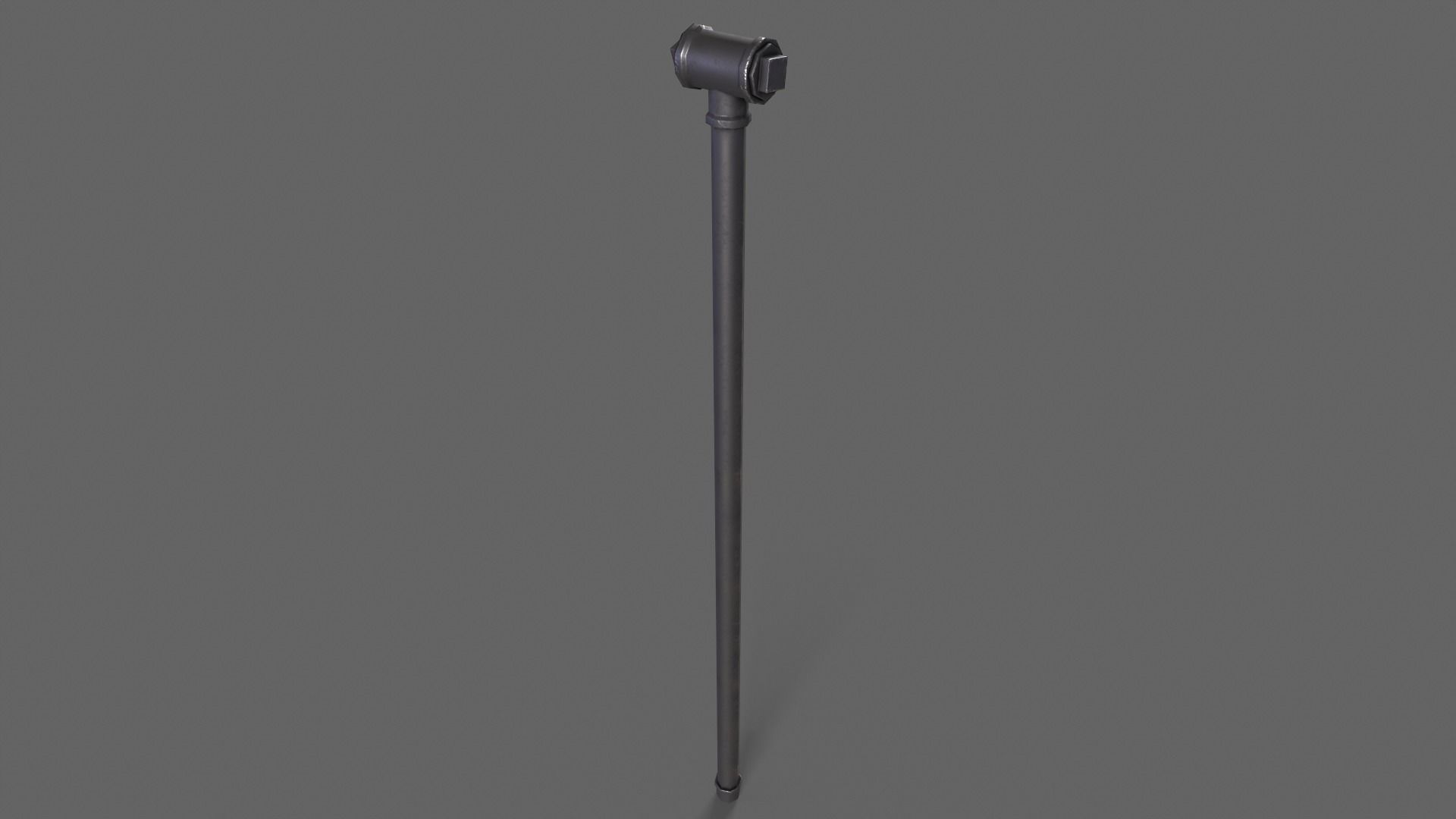 PBR Pipe Weapon V2b Low-poly 3D model_6