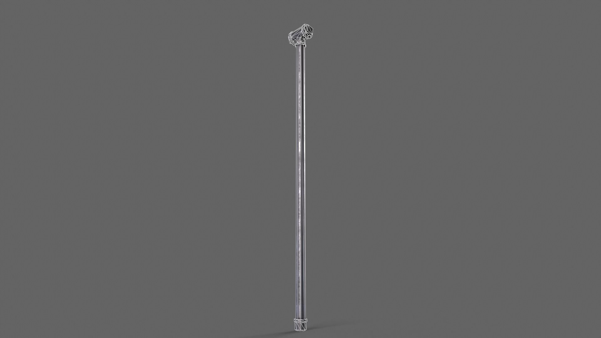 PBR Pipe Weapon V2b Low-poly 3D model_5