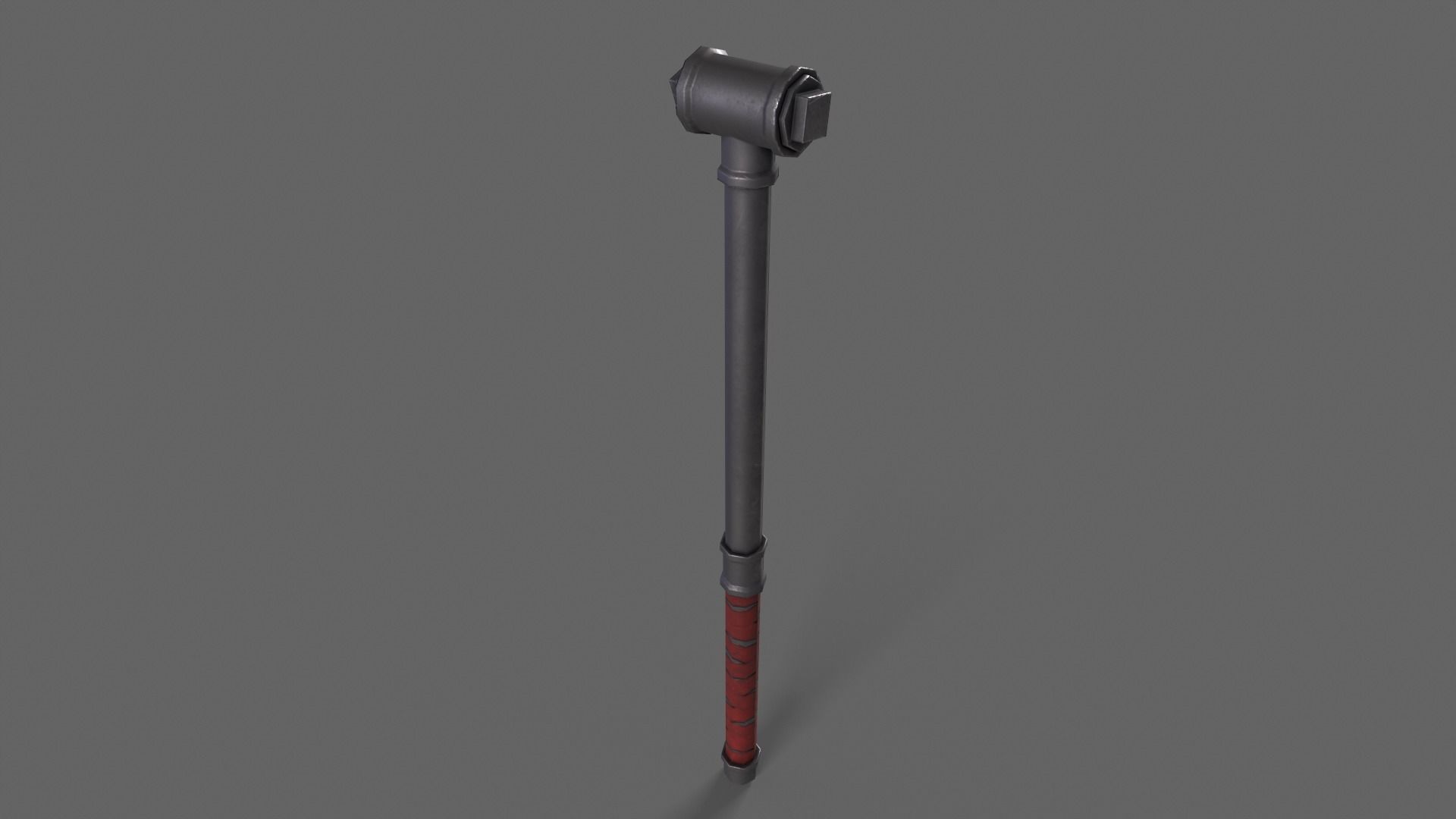 PBR Pipe Weapon V2c Low-poly 3D model_6
