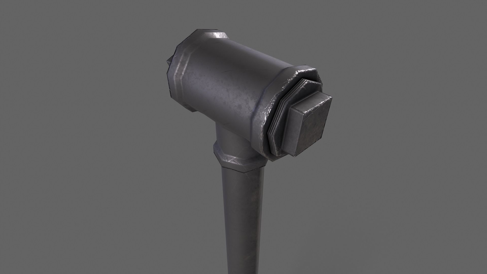 PBR Pipe Weapon V2c Low-poly 3D model_8