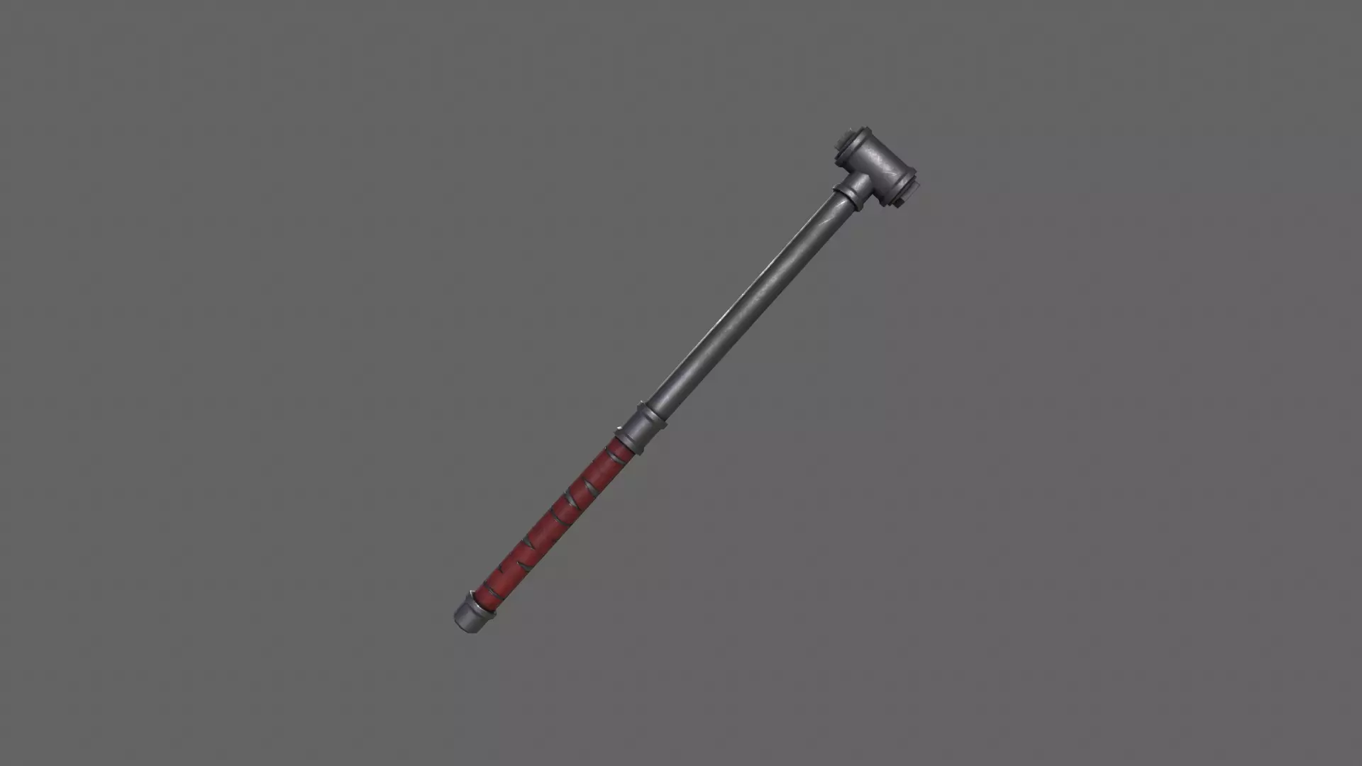 PBR Pipe Weapon V2c Low-poly 3D model_0