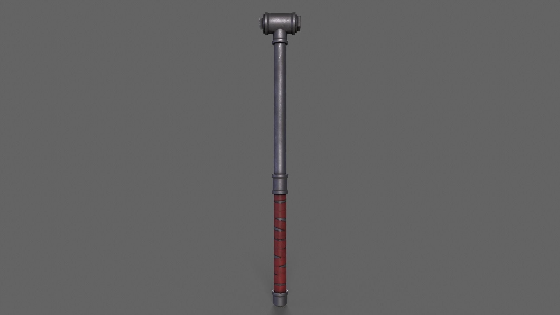 PBR Pipe Weapon V2c Low-poly 3D model_2
