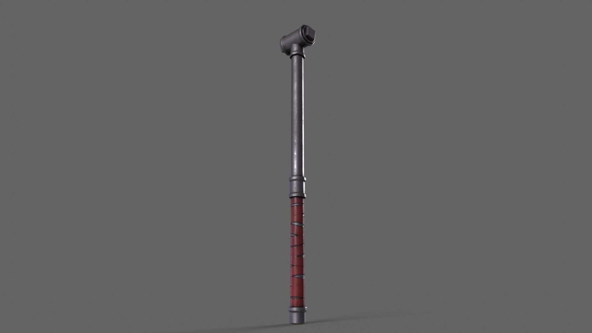 PBR Pipe Weapon V2c Low-poly 3D model_4