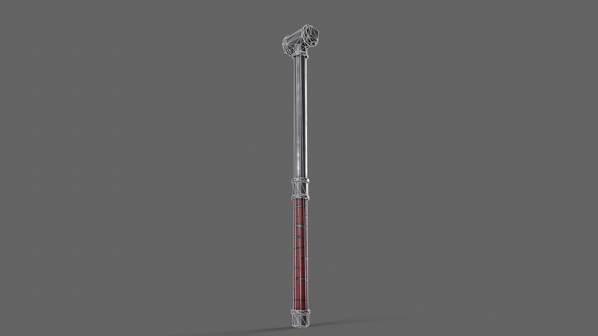 PBR Pipe Weapon V2c Low-poly 3D model_5