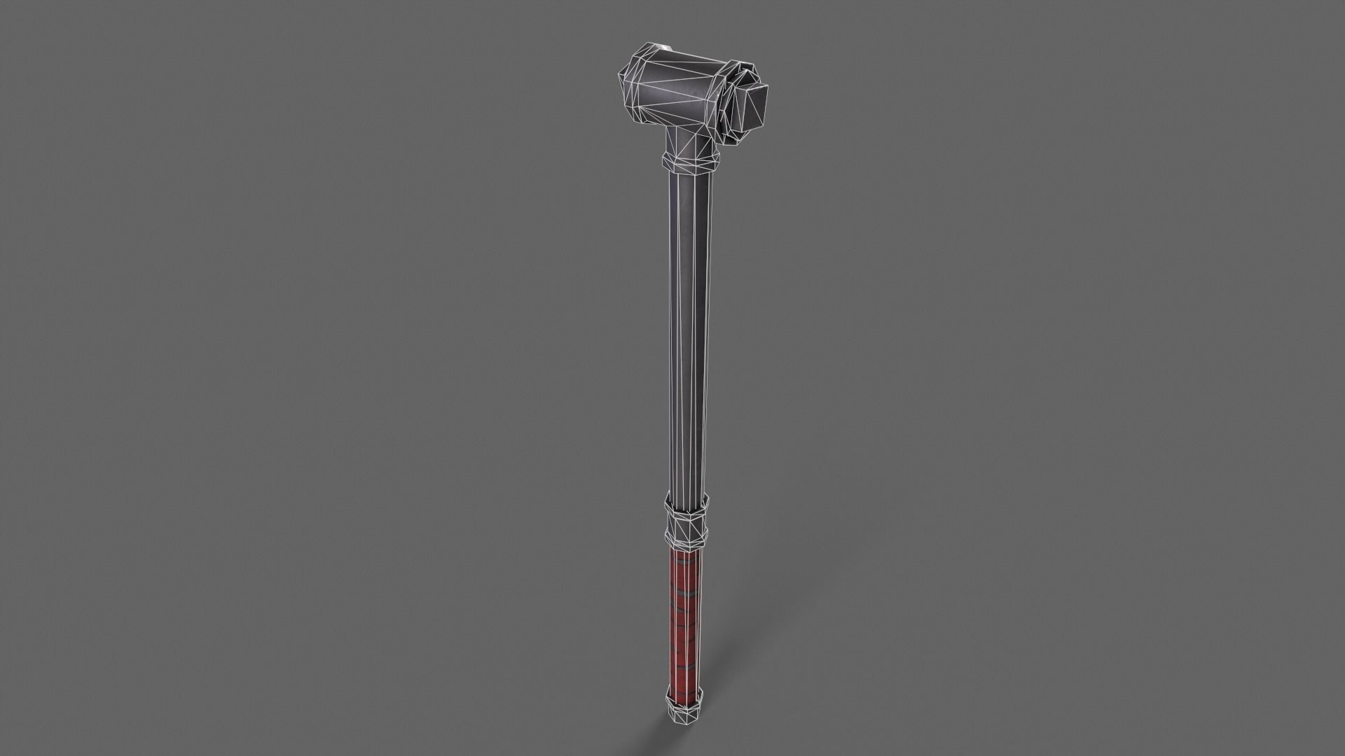 PBR Pipe Weapon V2c Low-poly 3D model_7