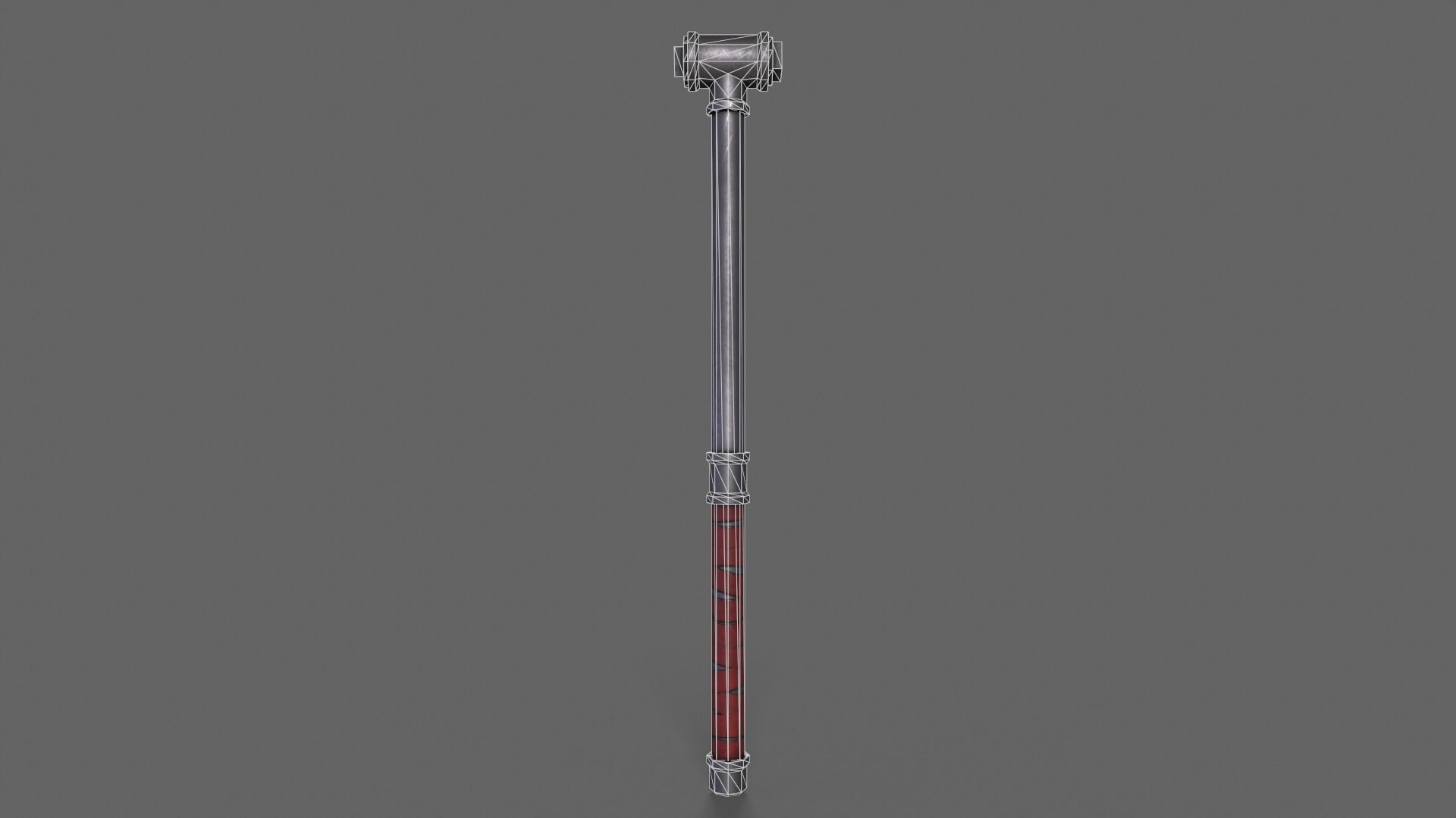 PBR Pipe Weapon V2c Low-poly 3D model_3