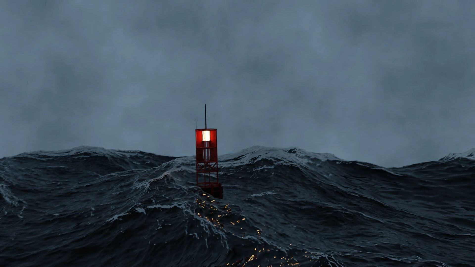 OCEAN 3D MODEL lighthouse in 3D model_2