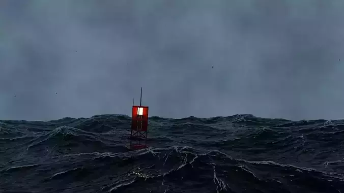 OCEAN 3D MODEL lighthouse in