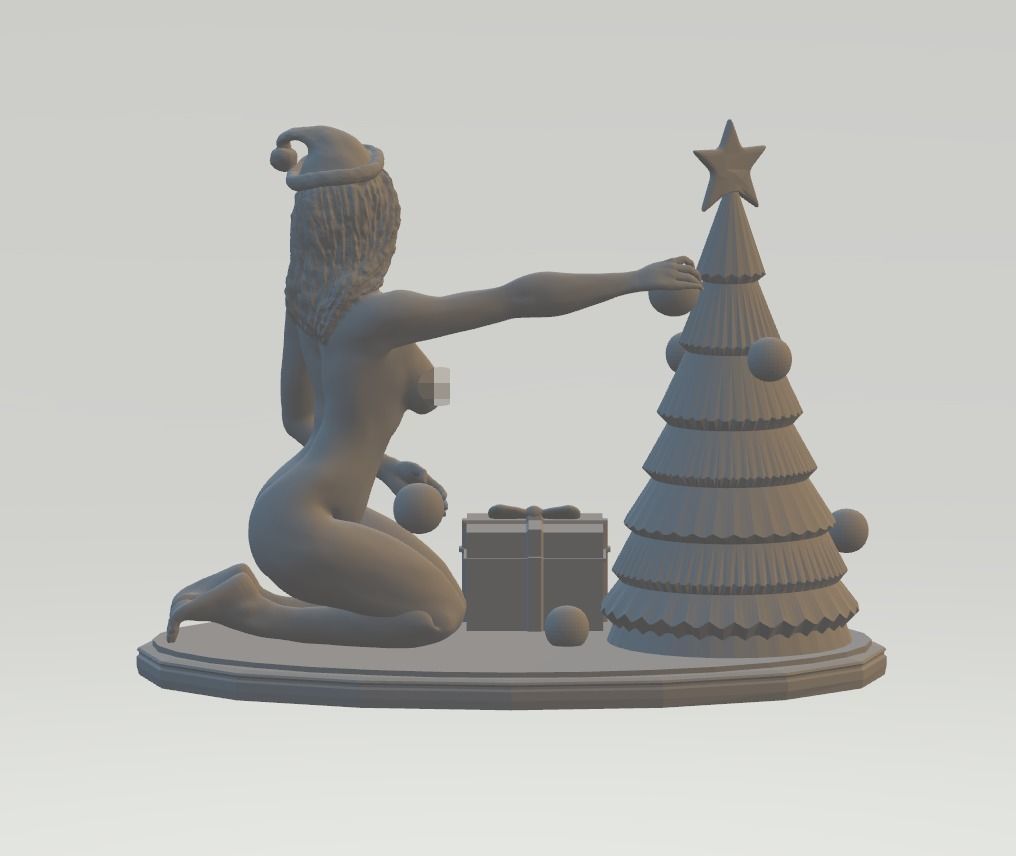 X-Mass Tree Woman 3D print model_3