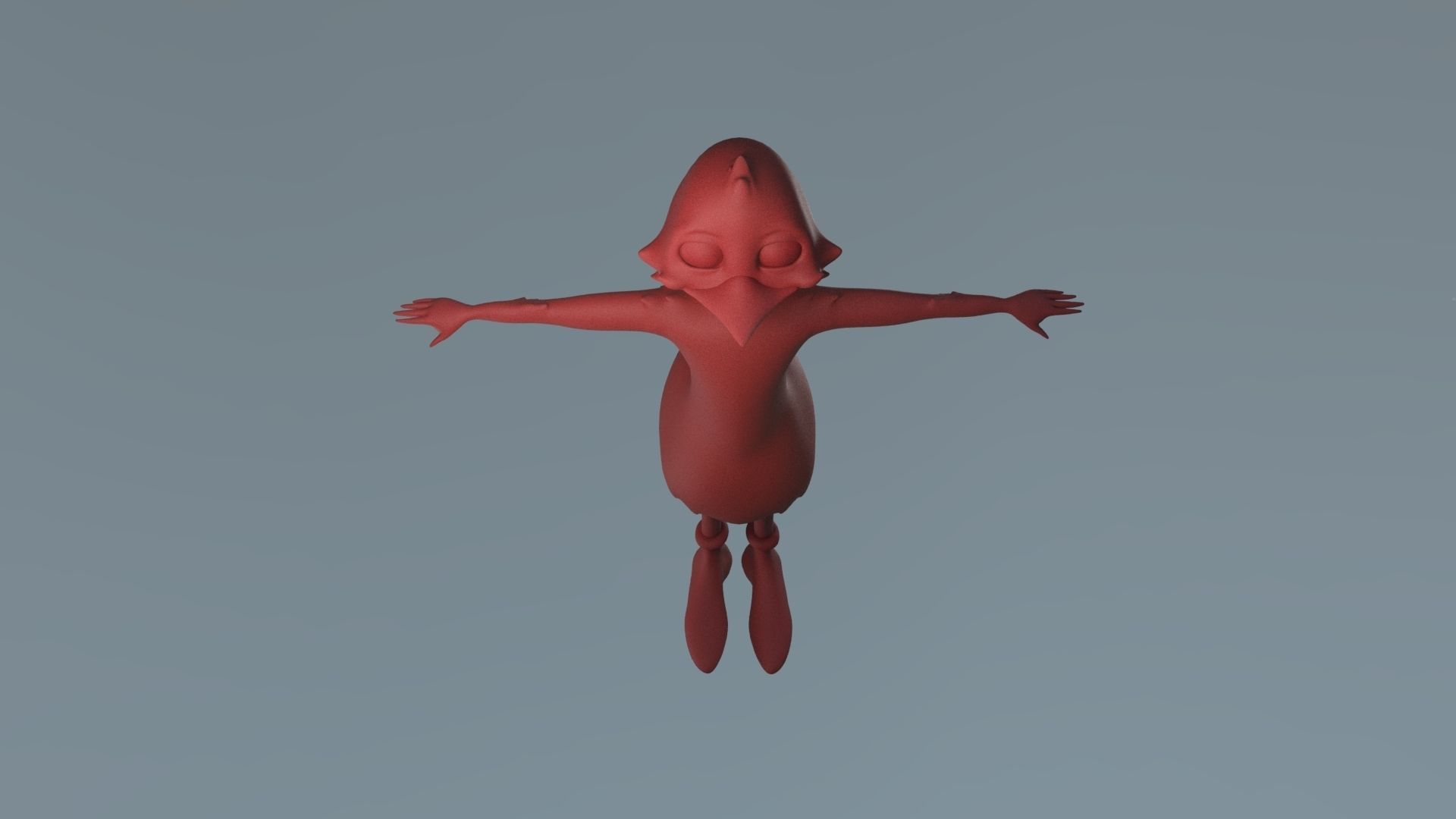 Duck Character Rigged and Morph Low-poly 3D model_5
