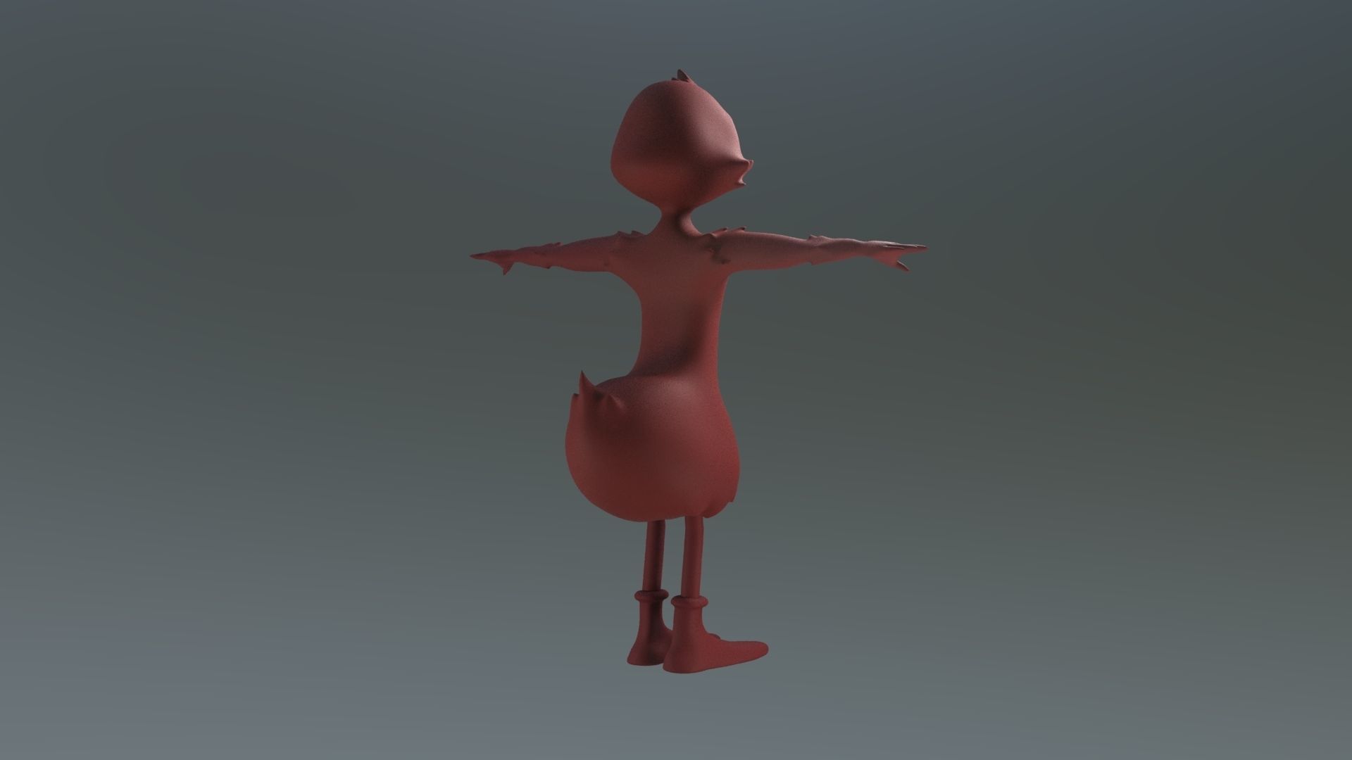 Duck Character Rigged and Morph Low-poly 3D model_6