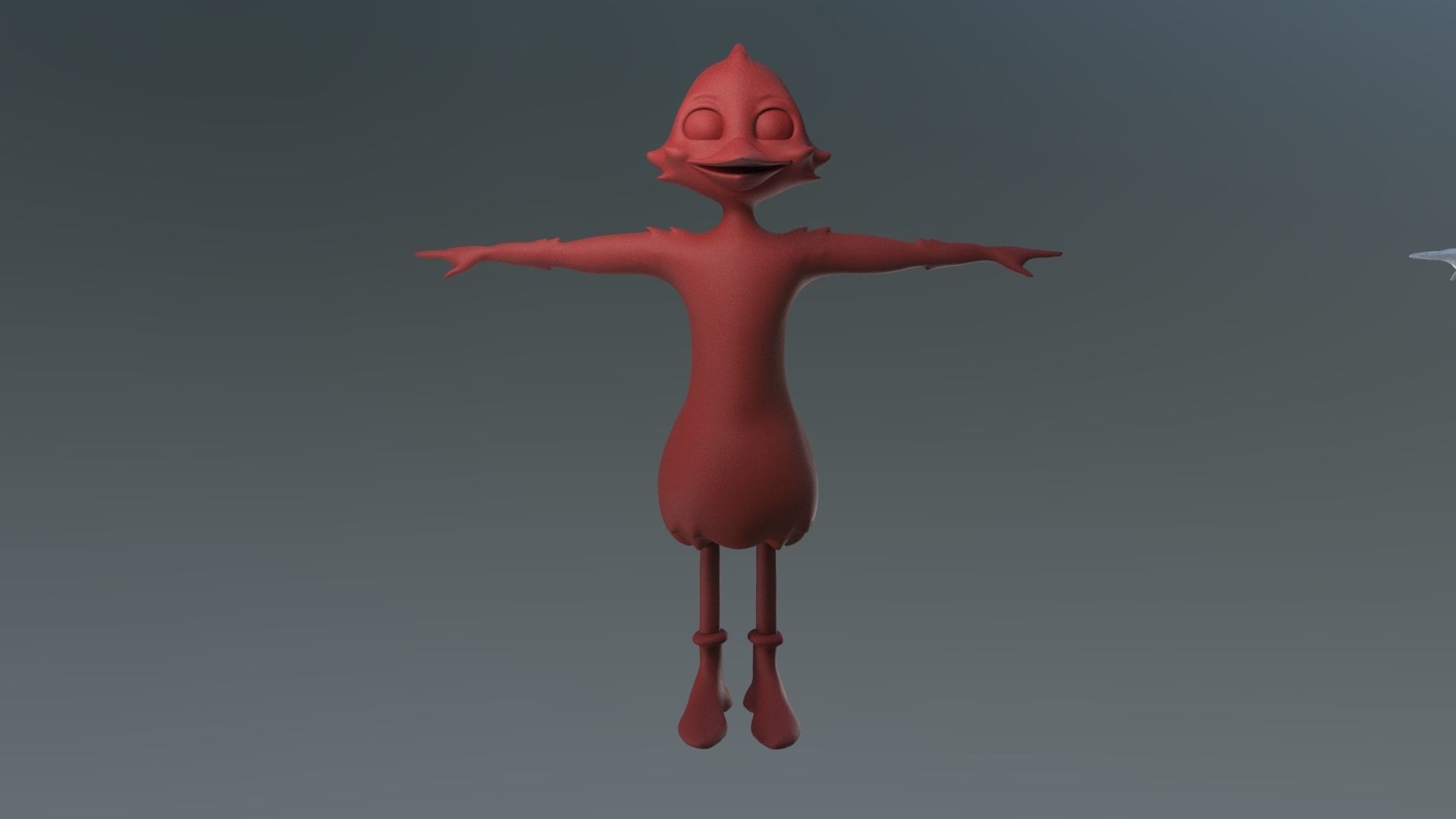 Duck Character Rigged and Morph Low-poly 3D model_2