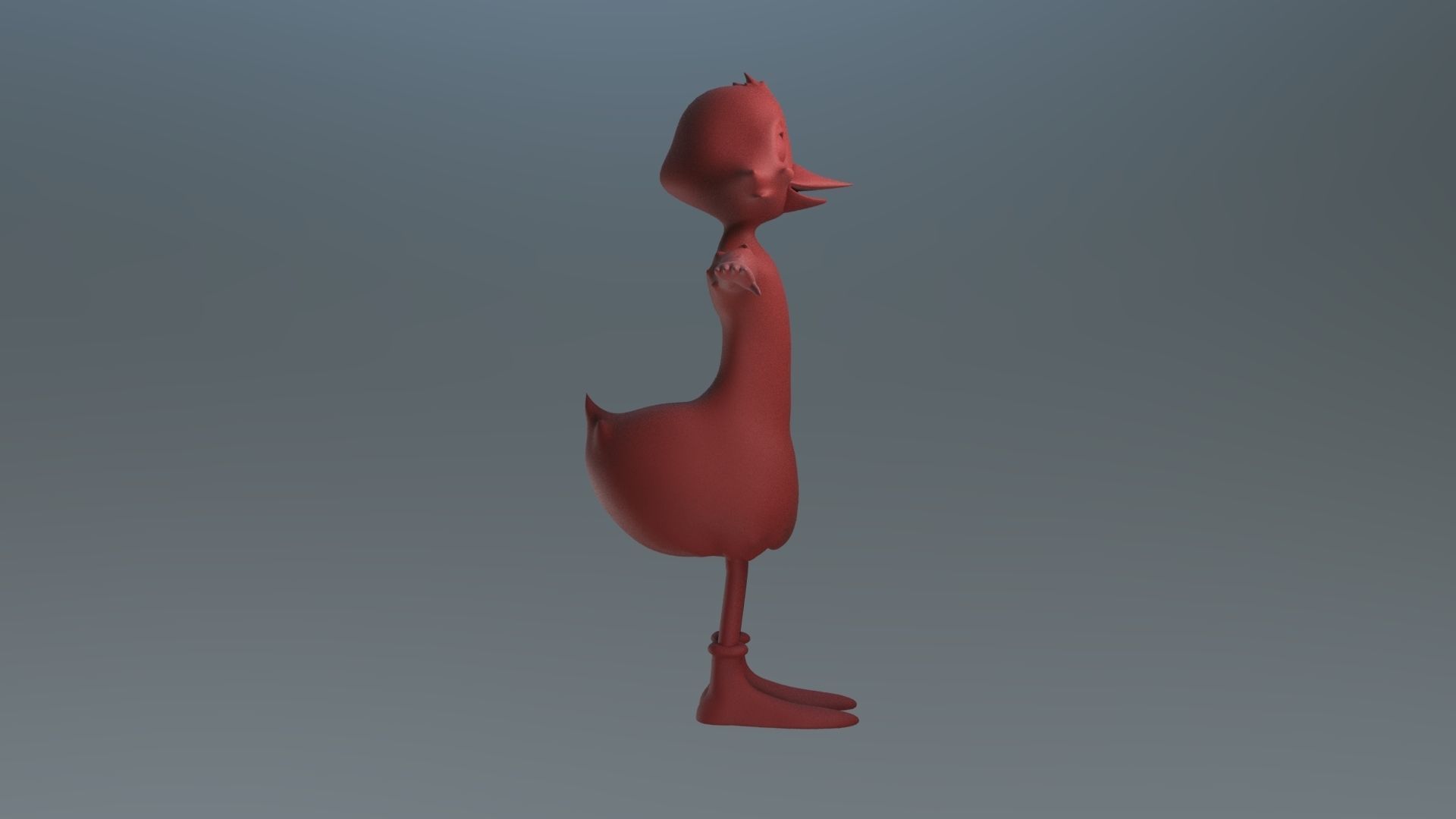 Duck Character Rigged and Morph Low-poly 3D model_4