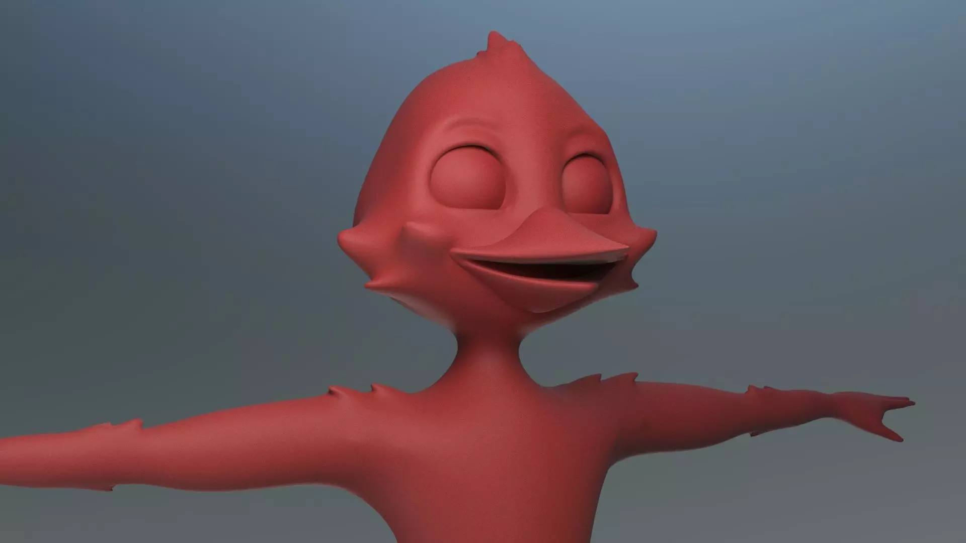 Duck Character Rigged and Morph Low-poly 3D model_0