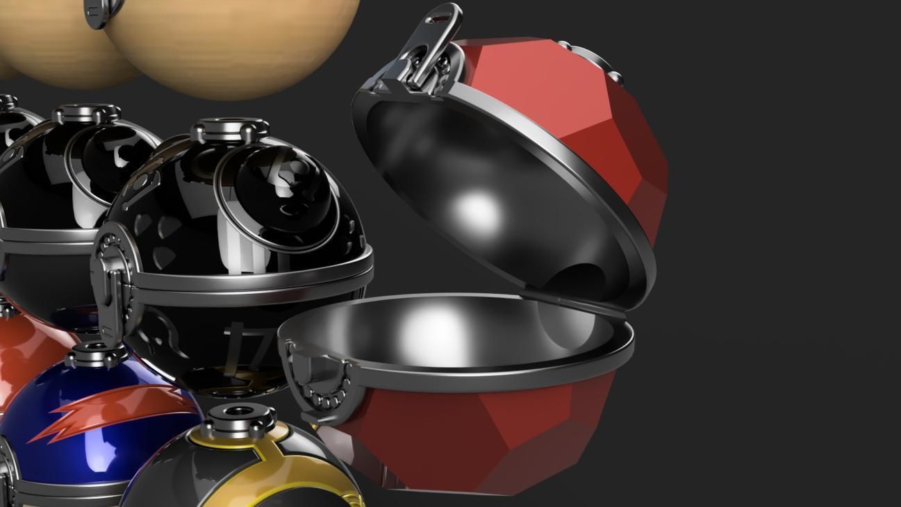 Pokemon - Assorted Hisuian Poke Ball Set - 10 Models 3D print model_2