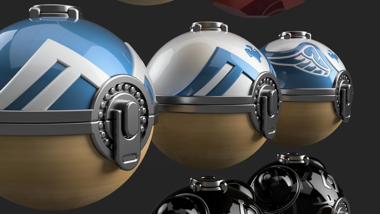 Pokemon - Assorted Hisuian Poke Ball Set - 10 Models 3D print model_3