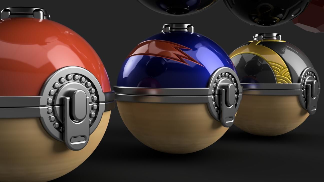Pokemon - Assorted Hisuian Poke Ball Set - 10 Models 3D print model_5