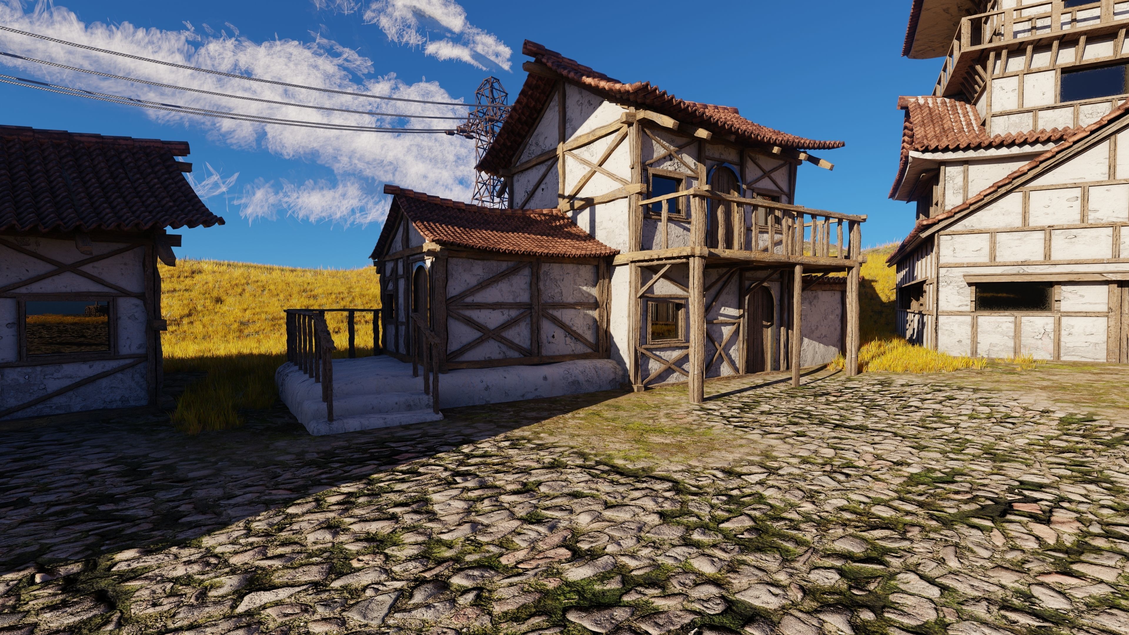 Farm Flower Field Scene 3D model_10