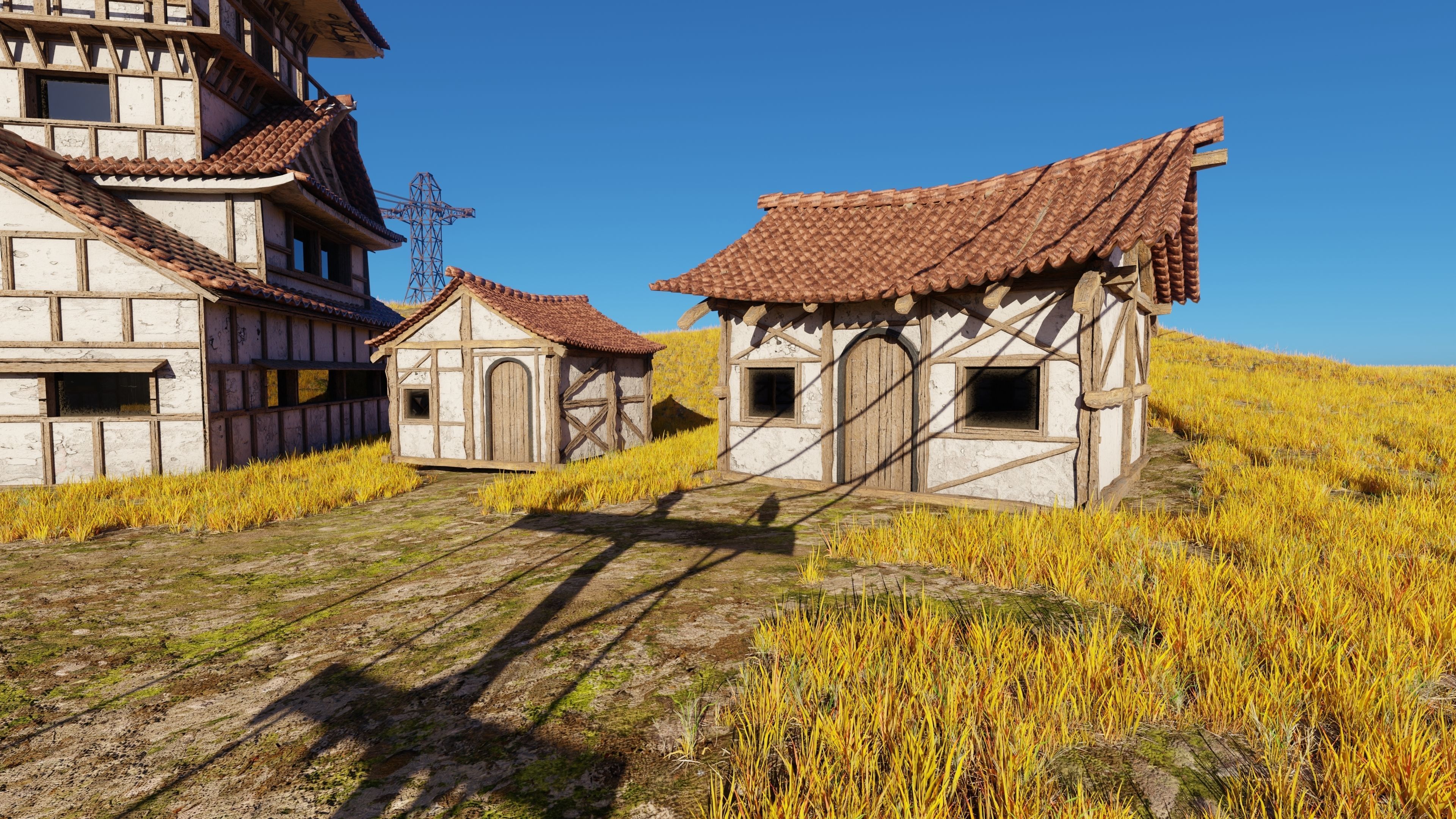 Farm Flower Field Scene 3D model_8