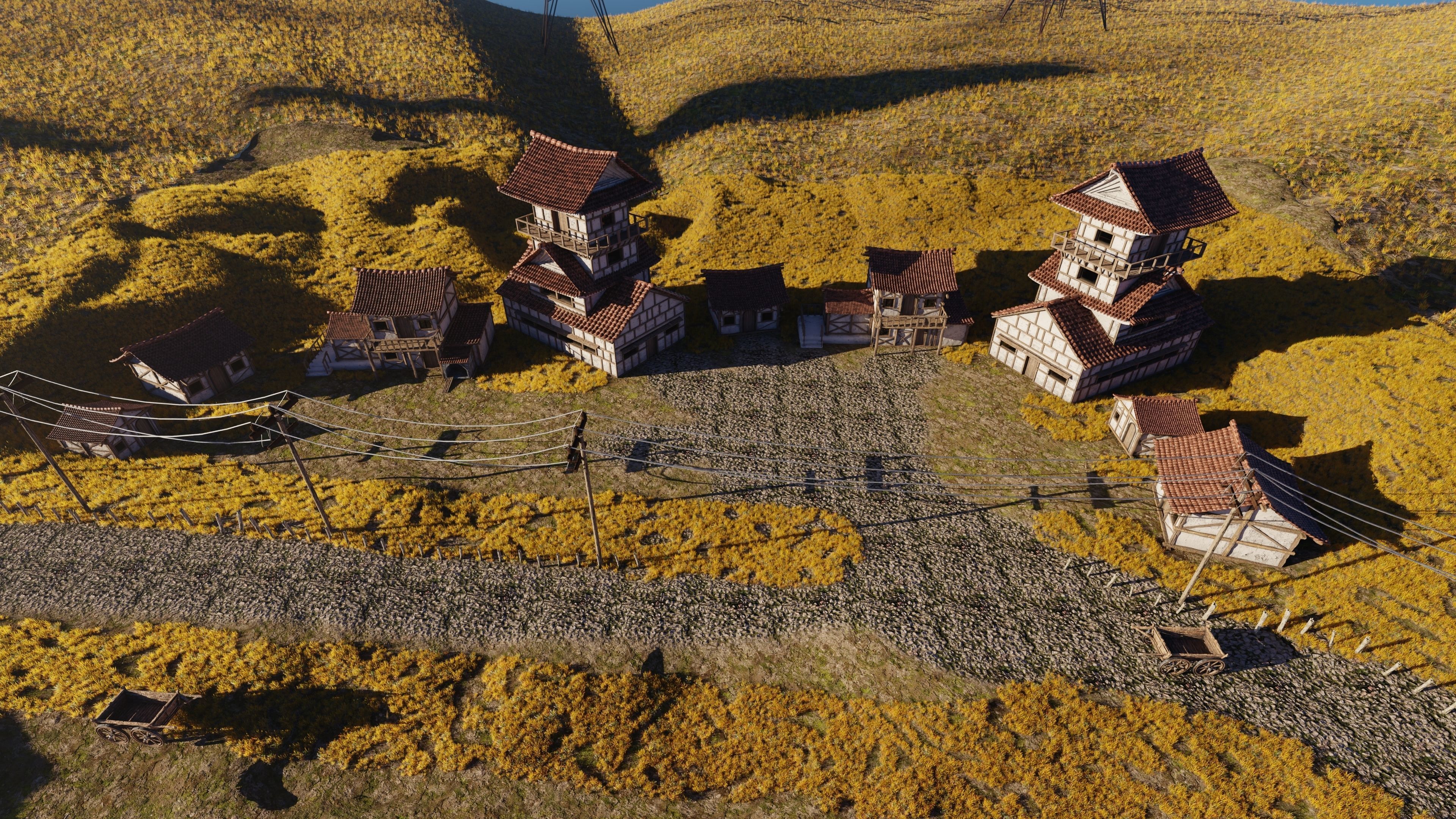 Farm Flower Field Scene 3D model_11