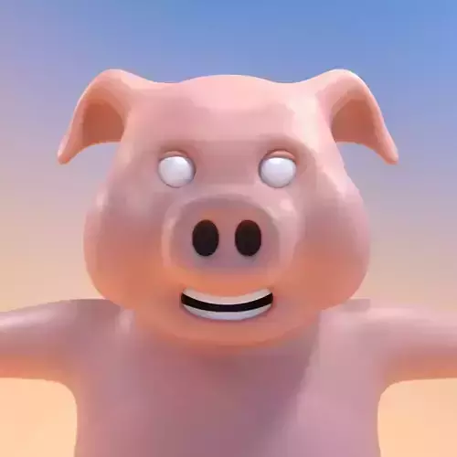 Pig Character Rigged