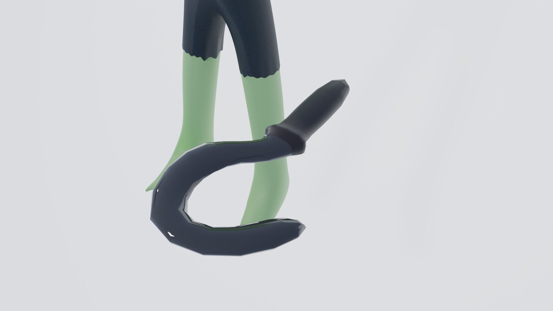 Humanoid Green Goblin with weapon and shield Low-poly 3D model_9