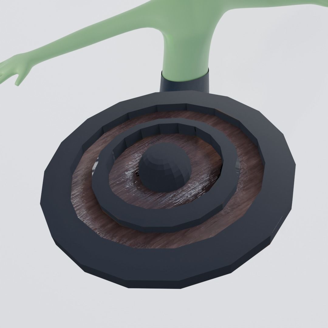 Humanoid Green Goblin with weapon and shield Low-poly 3D model_11