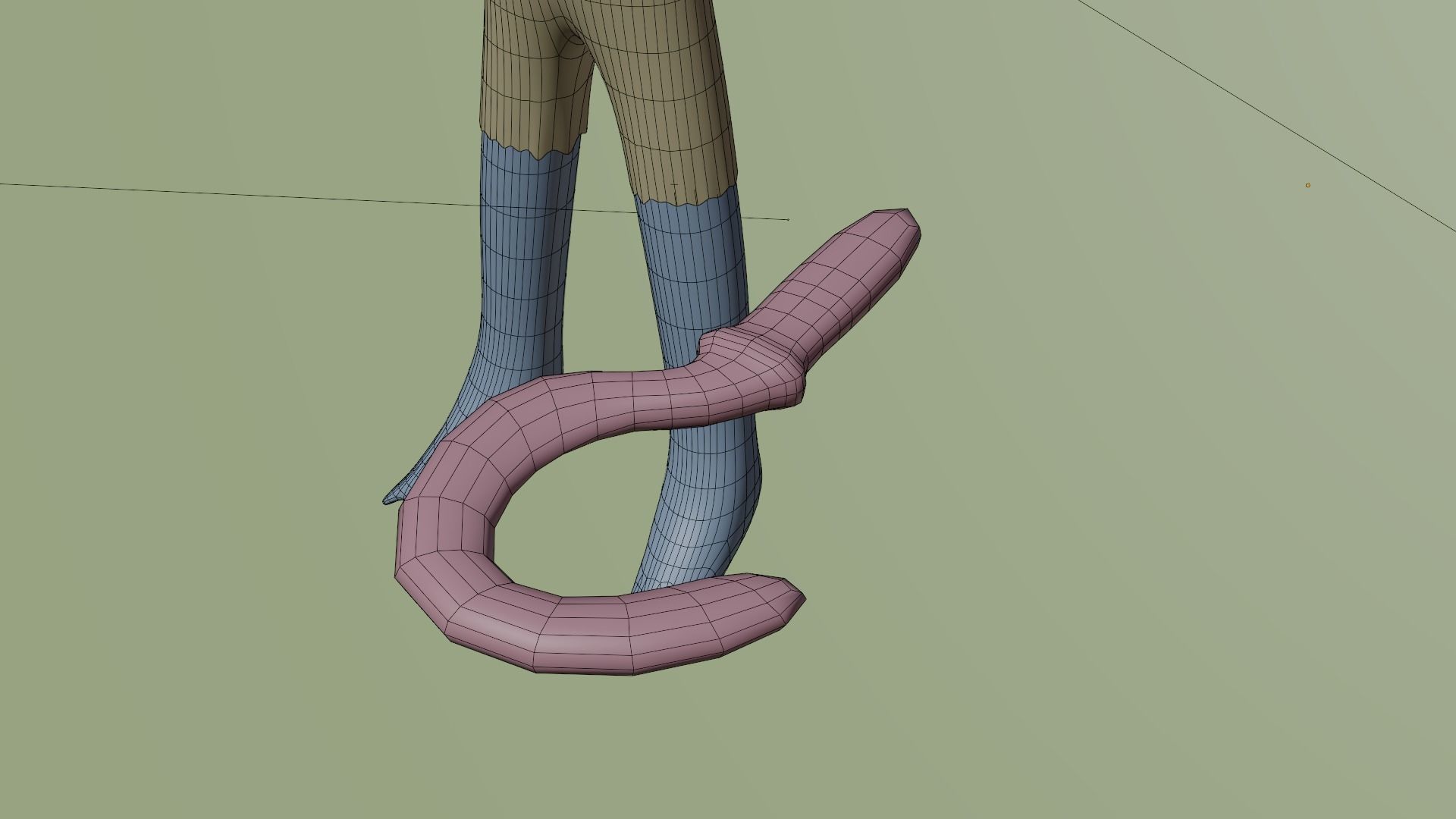 Humanoid Green Goblin with weapon and shield Low-poly 3D model_8