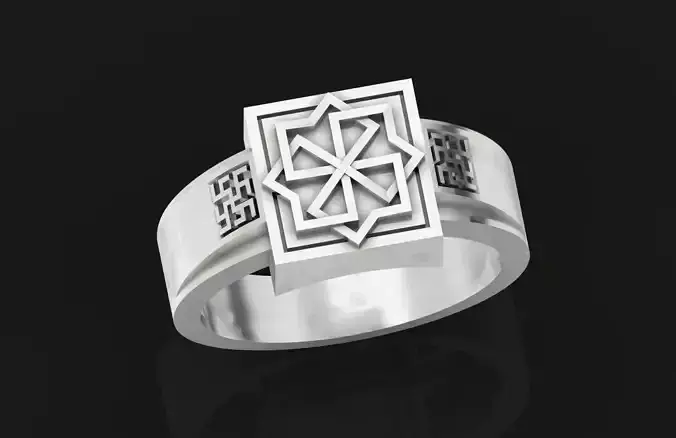 man signet protective Slavic amulet Molvinets Odolen grass 529