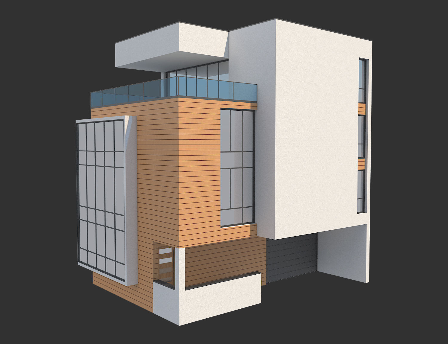 Modern House 21 3D model_1