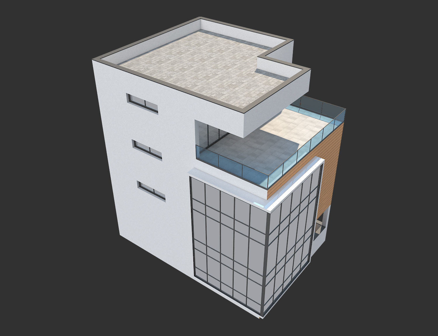 Modern House 21 3D model_6