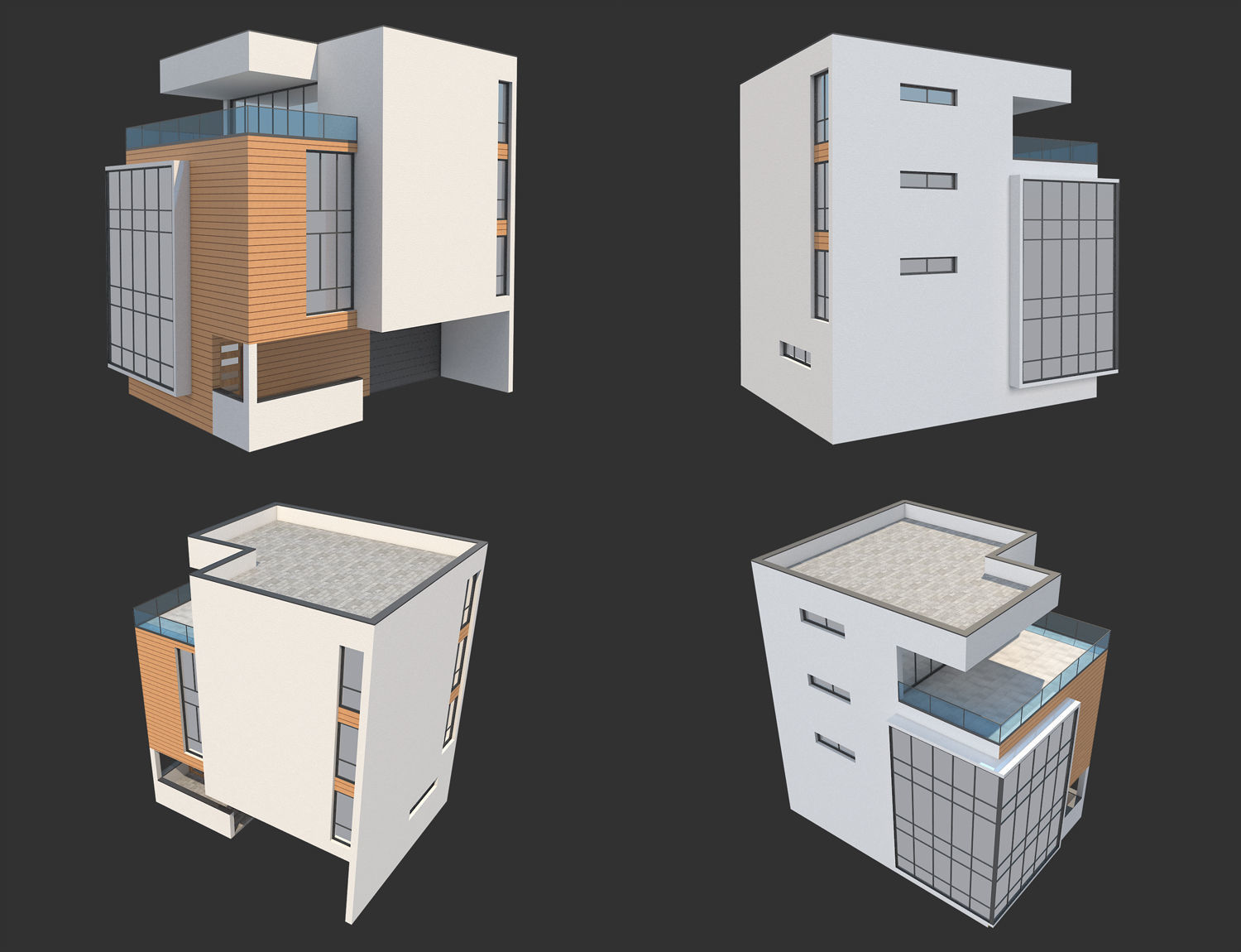 Modern House 21 3D model_7
