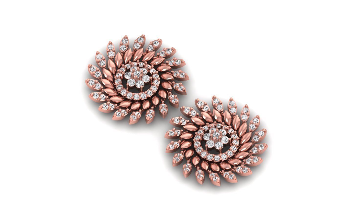 Earrings Pendant Set 3dm STL OBJ FBX Renders Details 3D print model_5