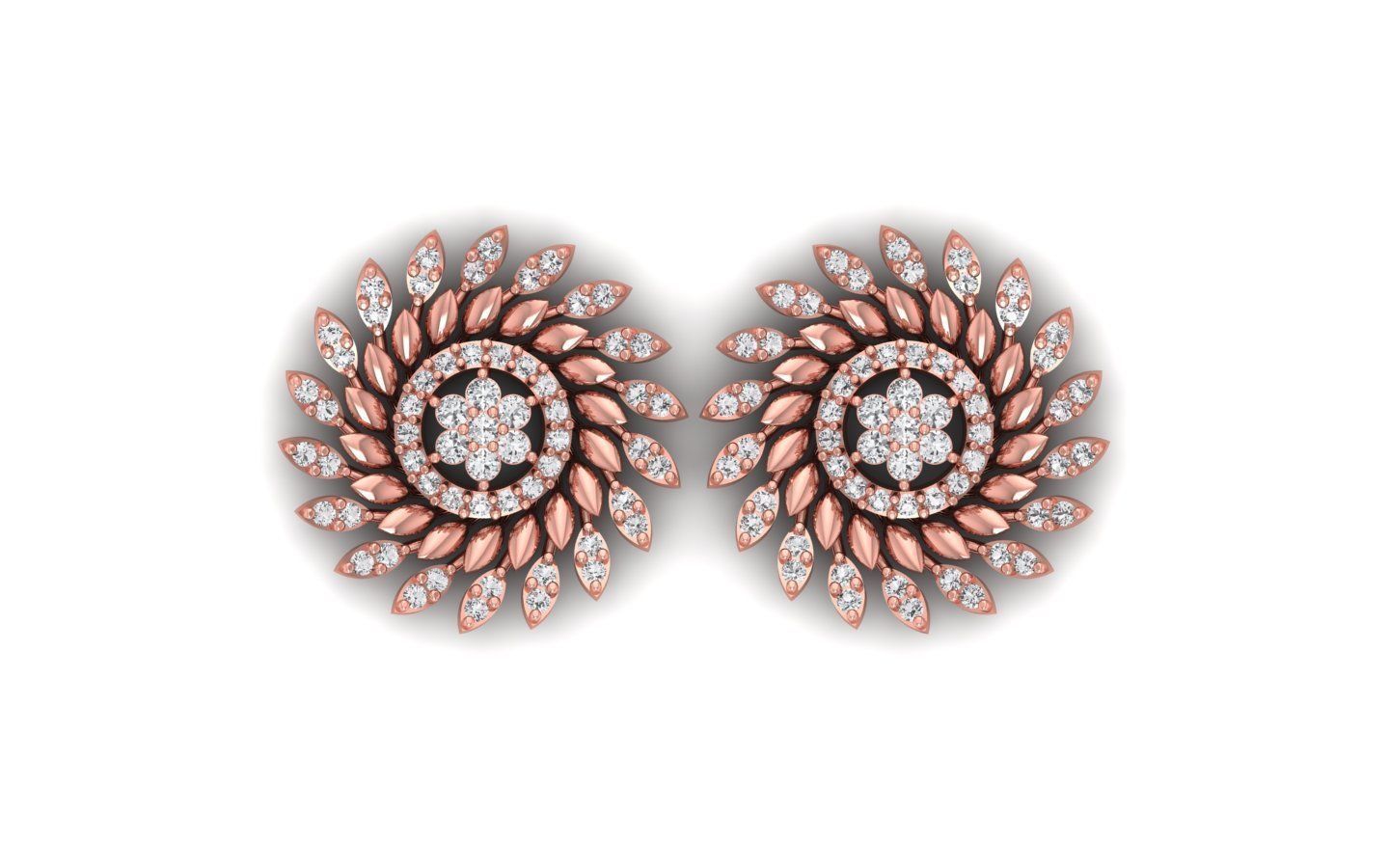 Earrings Pendant Set 3dm STL OBJ FBX Renders Details 3D print model_9